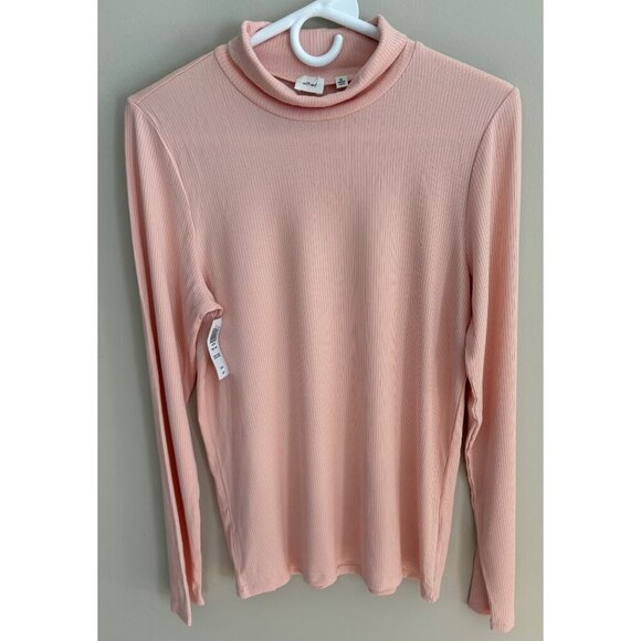 Wilfred NWT Only Hip Coral Blush Pink Fitted Ribbed Turtleneck Size XL - Picture 3 of 14